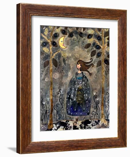 Big Eyed Girl it's Getting Late-Wyanne-Framed Giclee Print