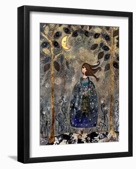 Big Eyed Girl it's Getting Late-Wyanne-Framed Giclee Print