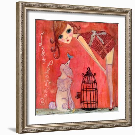 Big Eyed Girl Just Playing-Wyanne-Framed Giclee Print