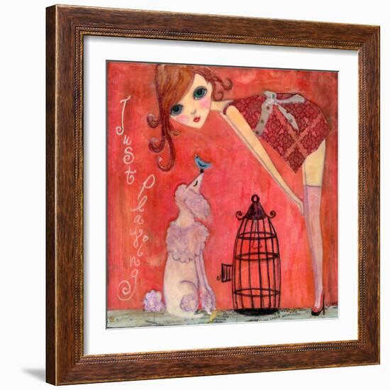 Big Eyed Girl Just Playing-Wyanne-Framed Giclee Print