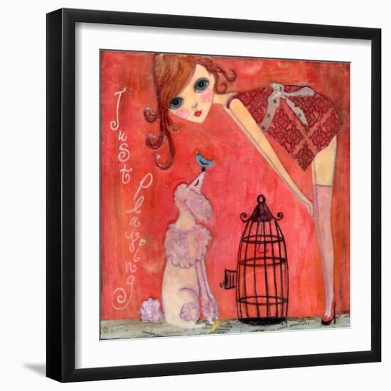 Big Eyed Girl Just Playing-Wyanne-Framed Giclee Print