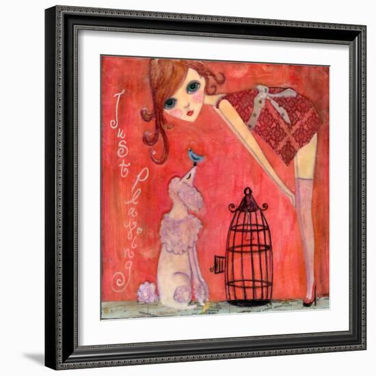 Big Eyed Girl Just Playing-Wyanne-Framed Giclee Print