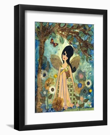 Big Eyed Girl Keeping Each Other Company-Wyanne-Framed Giclee Print