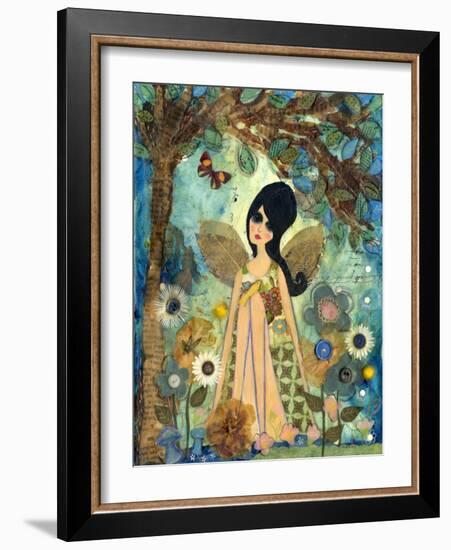 Big Eyed Girl Keeping Each Other Company-Wyanne-Framed Giclee Print