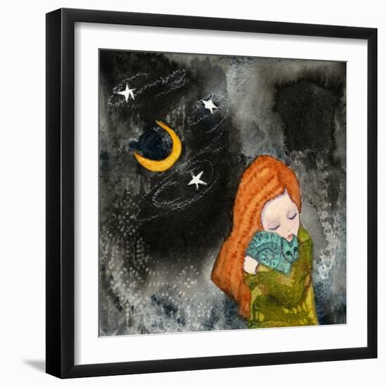 Big Eyed Girl Lucky Stars-Wyanne-Framed Giclee Print