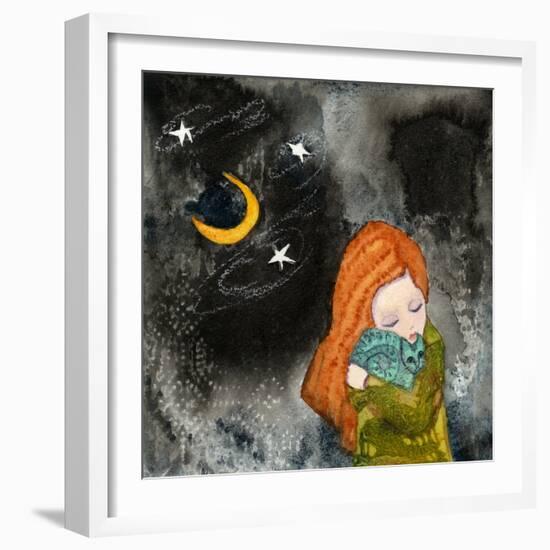 Big Eyed Girl Lucky Stars-Wyanne-Framed Giclee Print