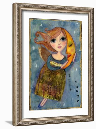 Big Eyed Girl Moon Love-Wyanne-Framed Giclee Print