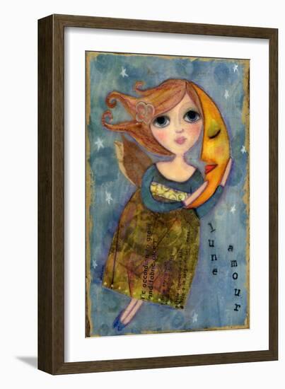 Big Eyed Girl Moon Love-Wyanne-Framed Giclee Print