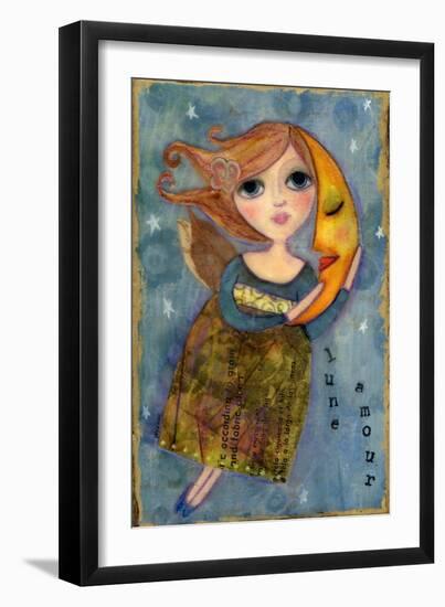 Big Eyed Girl Moon Love-Wyanne-Framed Giclee Print