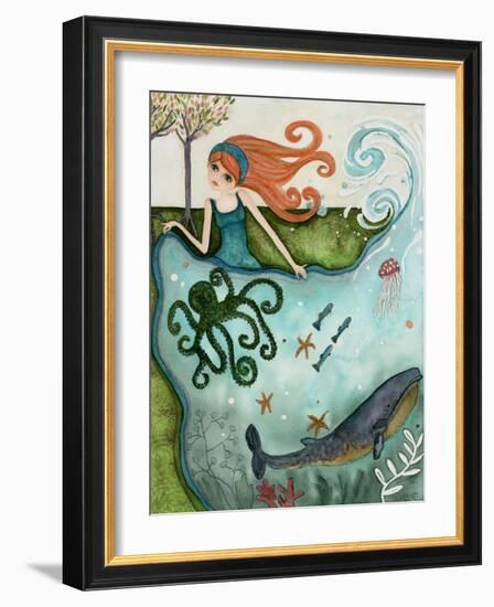 Big Eyed Girl Ocean Dreamer-Wyanne-Framed Giclee Print