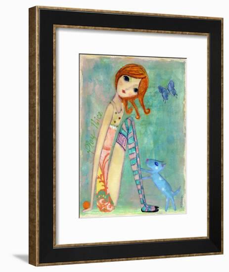 Big Eyed Girl Play Nice-Wyanne-Framed Giclee Print