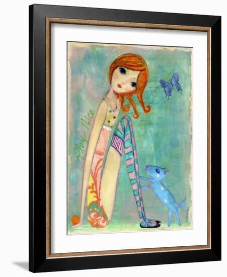 Big Eyed Girl Play Nice-Wyanne-Framed Giclee Print