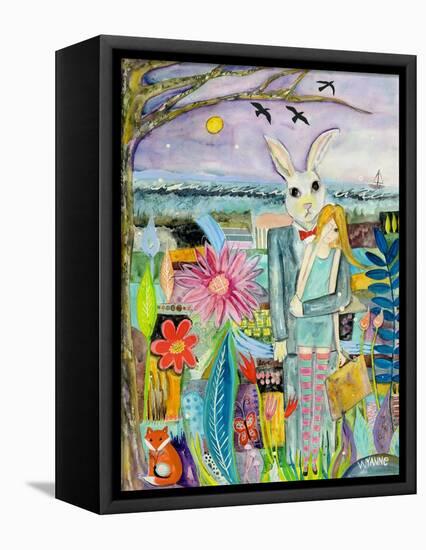 Big Eyed Girl Promised Land-Wyanne-Framed Premier Image Canvas