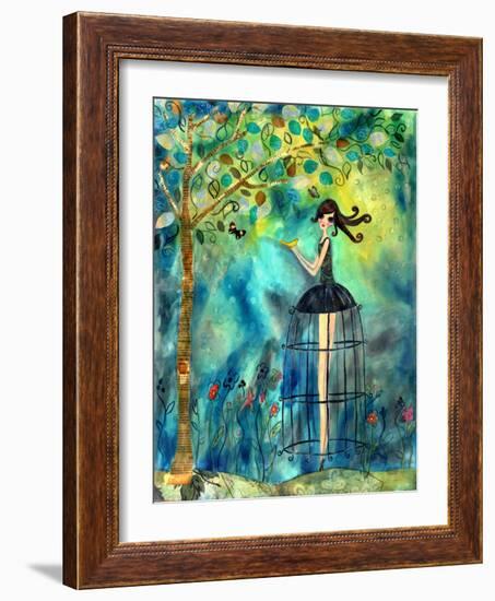 Big Eyed Girl Second Thoughts-Wyanne-Framed Giclee Print