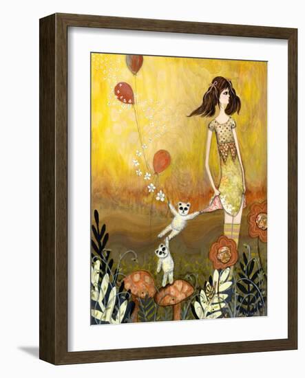 Big Eyed Girl She Doesn't Want to Play-Wyanne-Framed Giclee Print