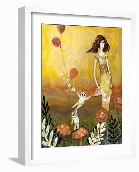 Big Eyed Girl She Doesn't Want to Play-Wyanne-Framed Giclee Print