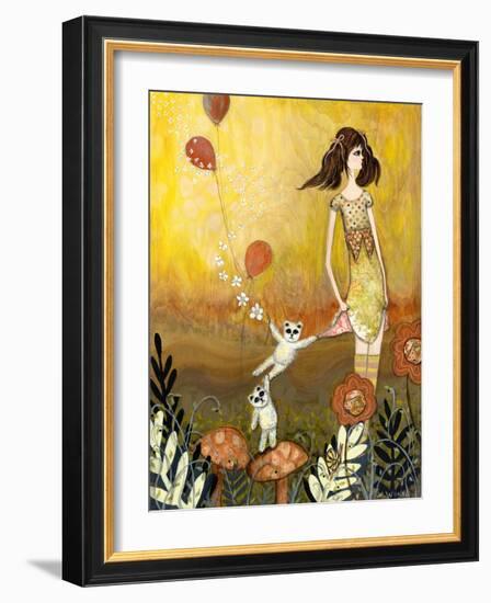 Big Eyed Girl She Doesn't Want to Play-Wyanne-Framed Giclee Print