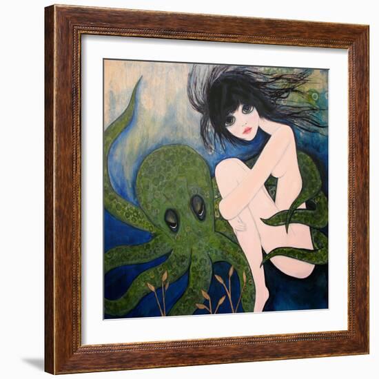 Big Eyed Girl She Wants to See New Things-Wyanne-Framed Giclee Print