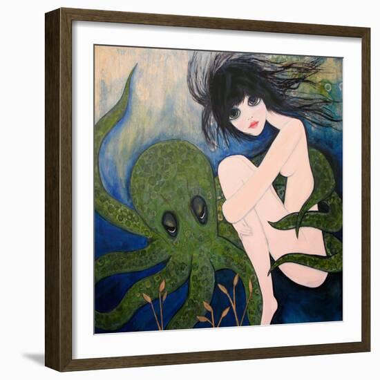 Big Eyed Girl She Wants to See New Things-Wyanne-Framed Giclee Print