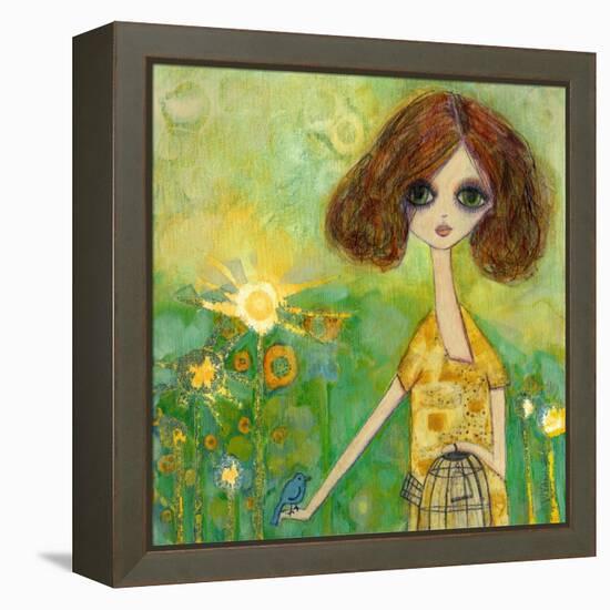 Big Eyed Girl Should You Stay or Should You Go-Wyanne-Framed Premier Image Canvas