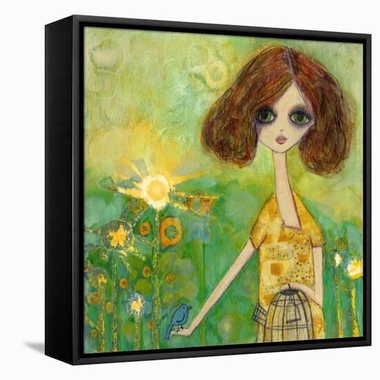 Big Eyed Girl Should You Stay or Should You Go-Wyanne-Framed Premier Image Canvas