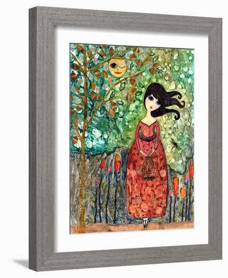 Big Eyed Girl Still Waiting-Wyanne-Framed Giclee Print