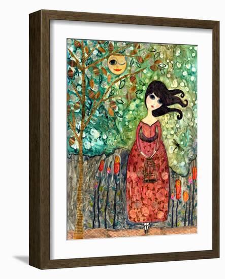 Big Eyed Girl Still Waiting-Wyanne-Framed Giclee Print