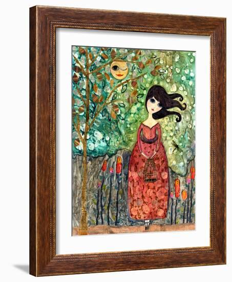 Big Eyed Girl Still Waiting-Wyanne-Framed Giclee Print