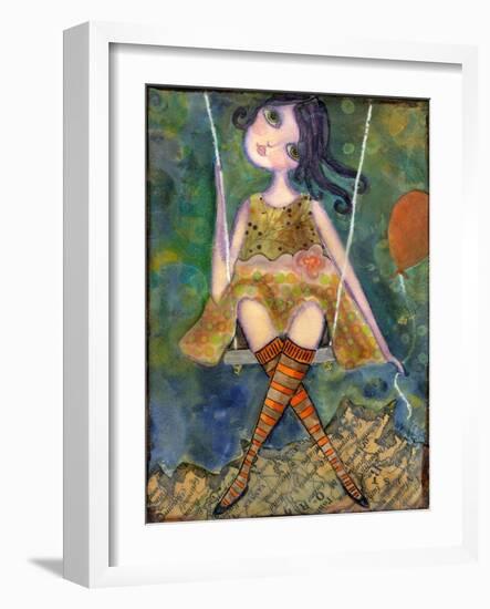 Big Eyed Girl Swing-Wyanne-Framed Giclee Print