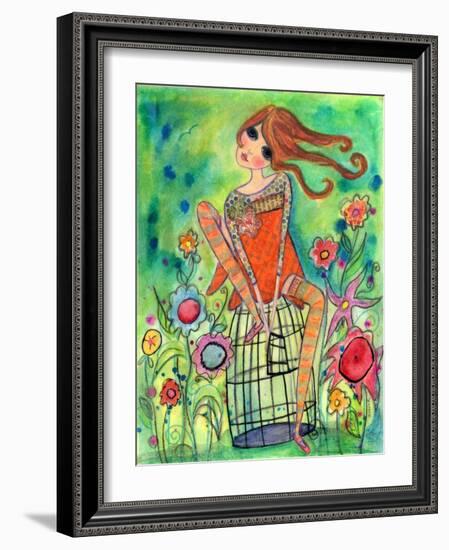 Big Eyed Girl Trust-Wyanne-Framed Giclee Print