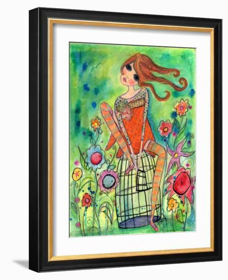 Big Eyed Girl Trust-Wyanne-Framed Giclee Print