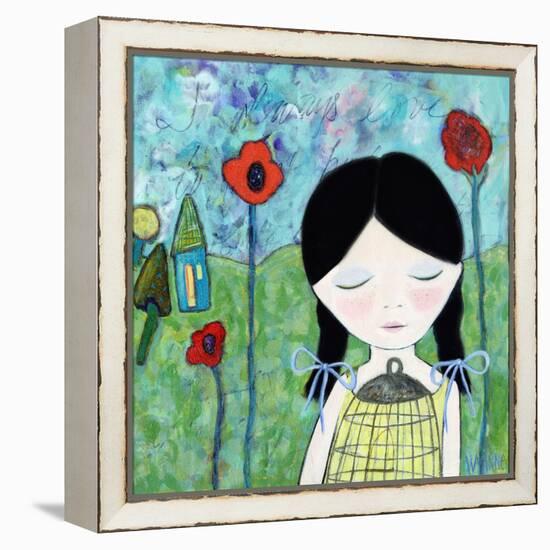 Big Eyed Girl Wish-Wyanne-Framed Premier Image Canvas