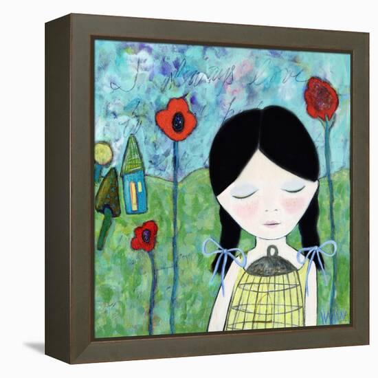 Big Eyed Girl Wish-Wyanne-Framed Premier Image Canvas