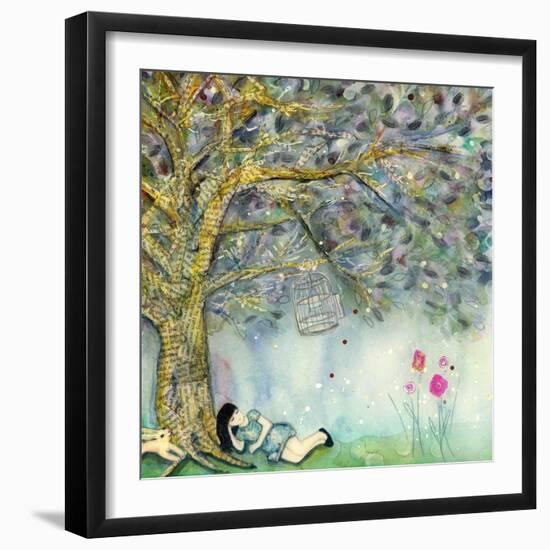 Big Eyed Girl Worth the Wait-Wyanne-Framed Giclee Print