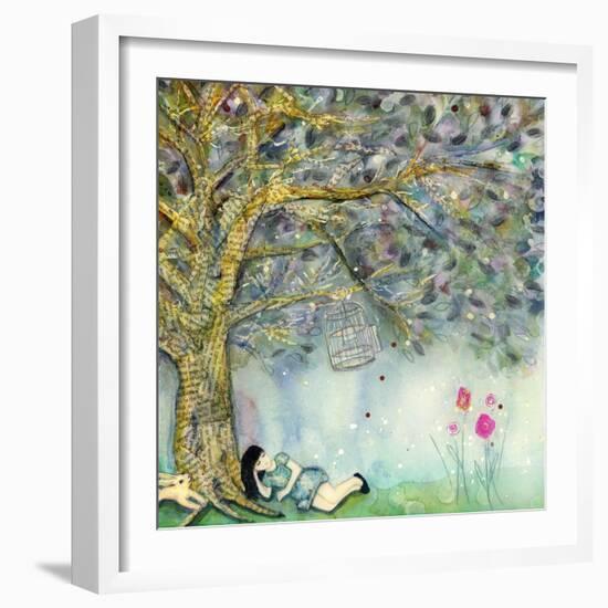 Big Eyed Girl Worth the Wait-Wyanne-Framed Giclee Print