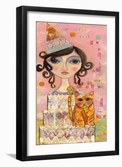 Big Eyed Girl You Can't Have Your Cake and Eat it Too-Wyanne-Framed Giclee Print