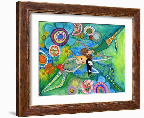 Big Eyed Girls Together Is Better-Wyanne-Framed Giclee Print