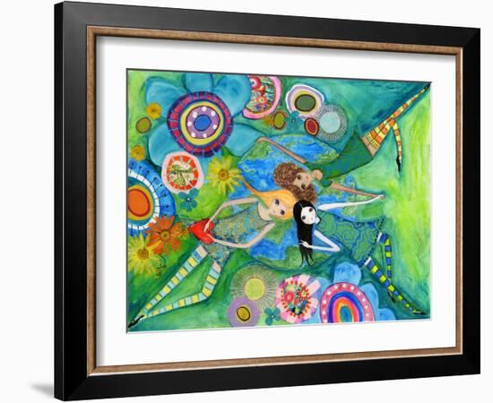 Big Eyed Girls Together Is Better-Wyanne-Framed Giclee Print