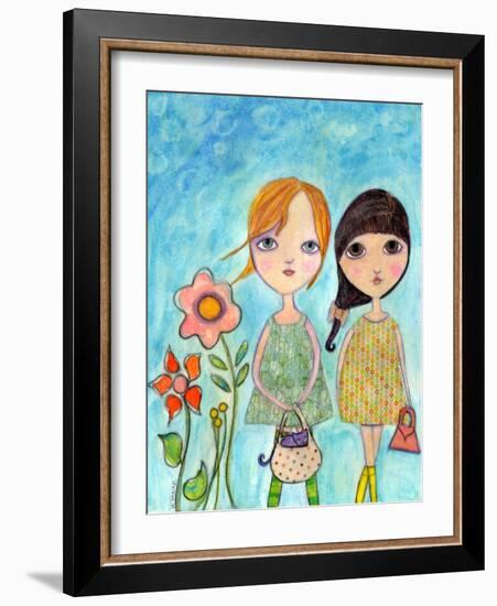 Big Eyed Sunday Girls-Wyanne-Framed Giclee Print