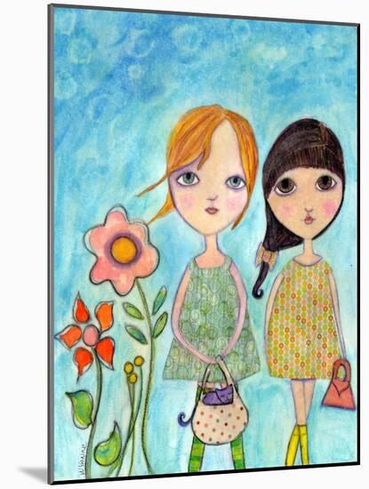 Big Eyed Sunday Girls-Wyanne-Mounted Giclee Print