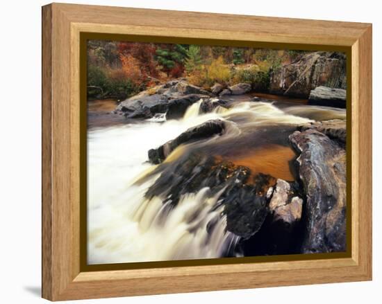 Big Falls, Eau Claire River, Wisconsin-Chuck Haney-Framed Premier Image Canvas