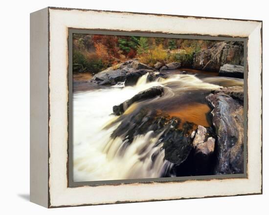 Big Falls, Eau Claire River, Wisconsin-Chuck Haney-Framed Premier Image Canvas