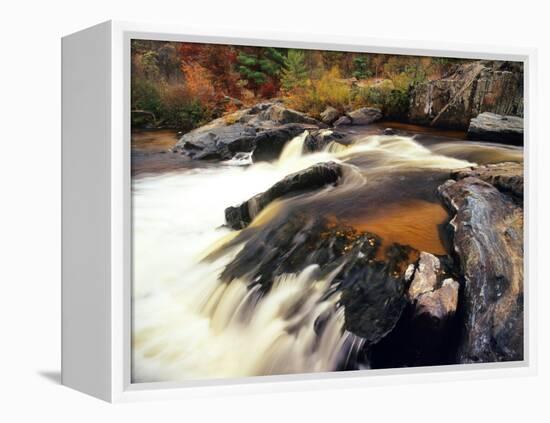 Big Falls, Eau Claire River, Wisconsin-Chuck Haney-Framed Premier Image Canvas