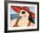 Big Fashion Diva at the Beach-Wyanne-Framed Giclee Print