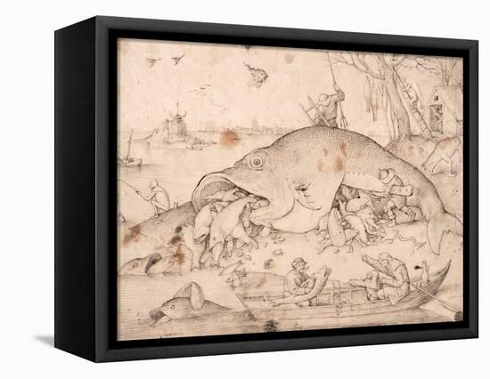 Big Fish Eat Little Fish-Pieter Bruegel the Elder-Framed Premier Image Canvas