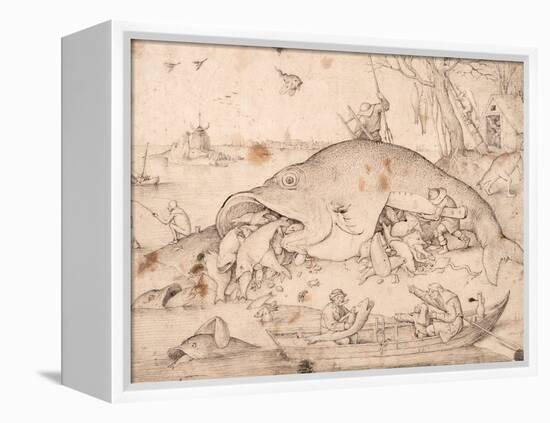 Big Fish Eat Little Fish-Pieter Bruegel the Elder-Framed Premier Image Canvas