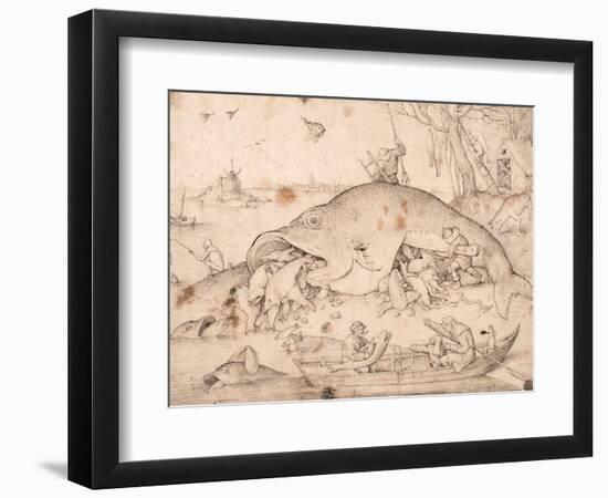 Big Fish Eat Little Fish-Pieter Bruegel the Elder-Framed Giclee Print