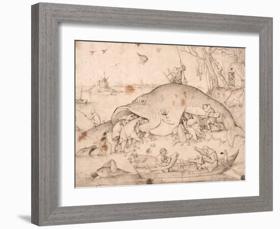 Big Fish Eat Little Fish-Pieter Bruegel the Elder-Framed Giclee Print