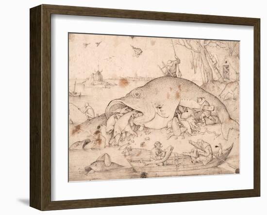 Big Fish Eat Little Fish-Pieter Bruegel the Elder-Framed Giclee Print