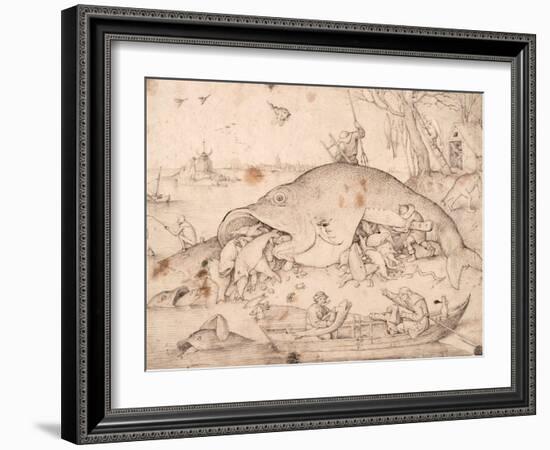 Big Fish Eat Little Fish-Pieter Bruegel the Elder-Framed Giclee Print